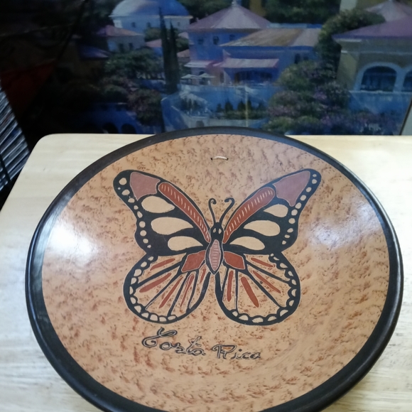 COSTA RICA 🦋 BUTTERFLY CERAMIC 🎋 WALL🧱ART,12"×2",A FABULOUS GIFT.🎁 - Picture 7 of 8
